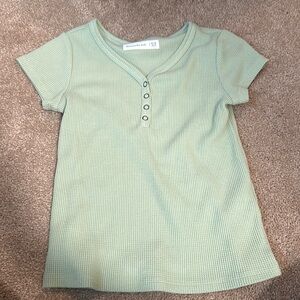 Girls green Abercrombie kids shirt 9/10